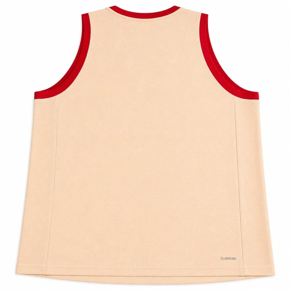 Adidas Basketball Tank Top Tan Red ClimaCool Ripstop Jersey AG6161 Mens Large